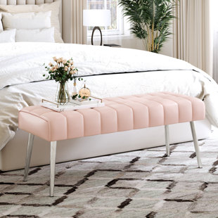 Pink bench deals for bedroom